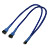 Nanoxia 4-Pin PWM Y-Kabel - 30 cm - blau