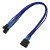 Nanoxia 4-Pin Molex auf 2 x 3-Pin Adapter - 30 cm - blau