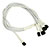 Nanoxia 3-Pin Molex auf 4 x 3-Pin Adapter - 60 cm - wei�
