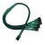 Nanoxia 3-Pin Molex auf 4 x 3-Pin Adapter - 30 cm - gr�n