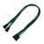Nanoxia 4-Pin Molex auf 2 x 3-Pin Adapter - 30 cm - gr�n