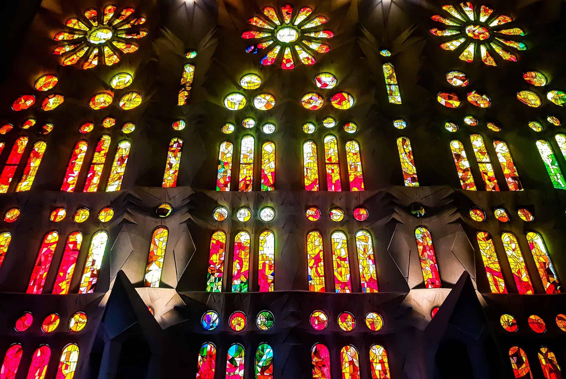 visit the sagrada familia stained glass