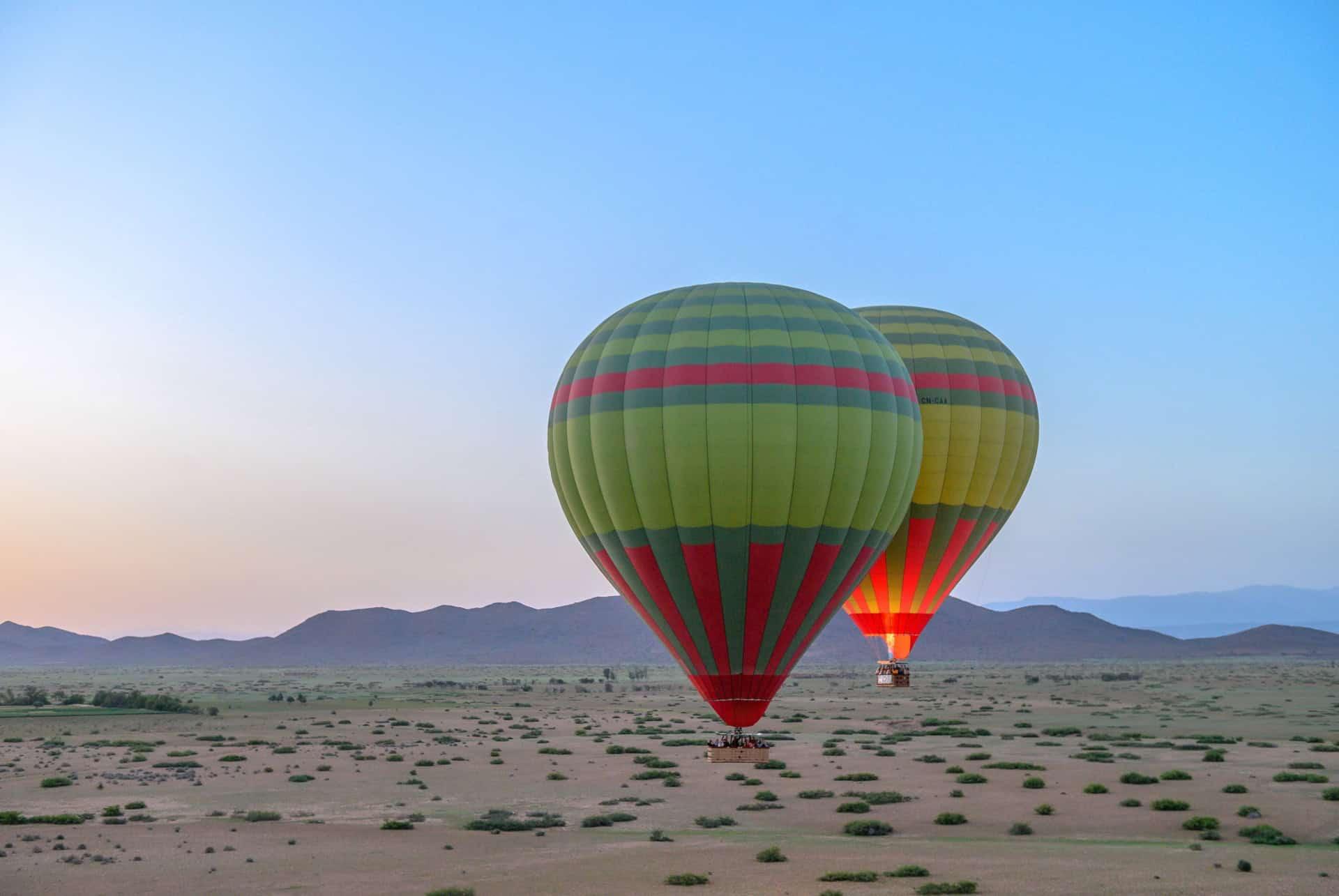 hot air balloon ride in Marrakech