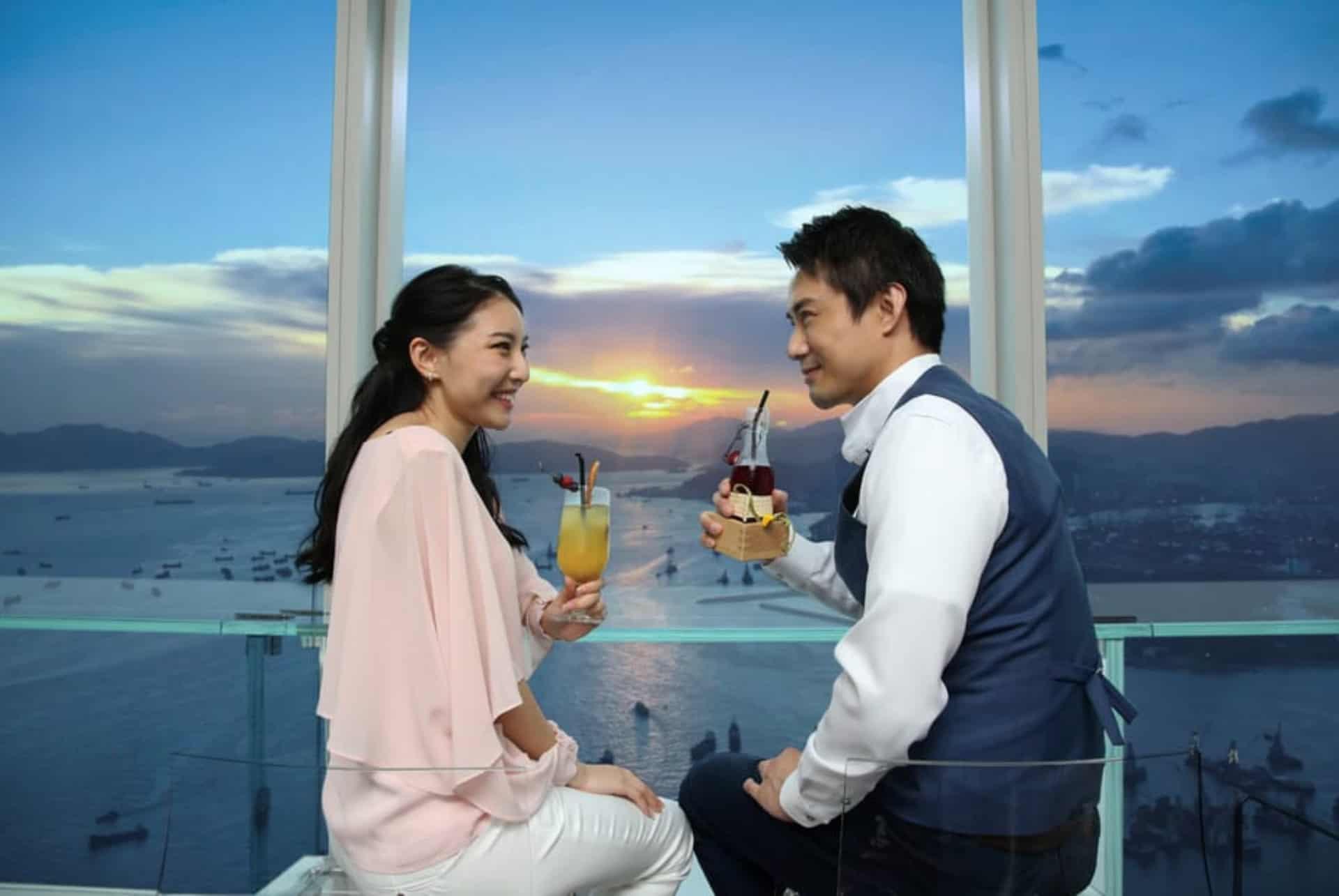 evening at Cafe100 on Sky100