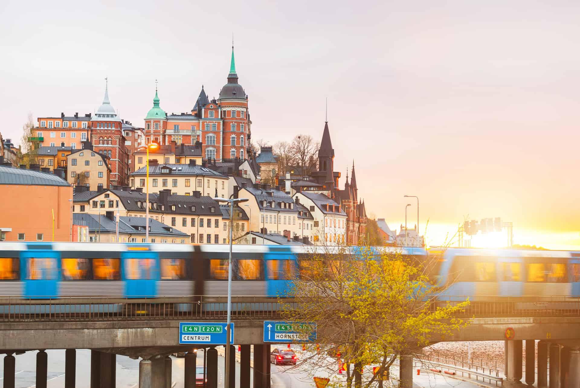 Taking the subway in Stockholm