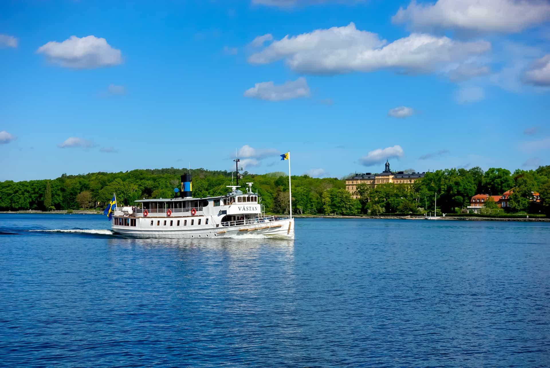 Taking the ferry in Sweden