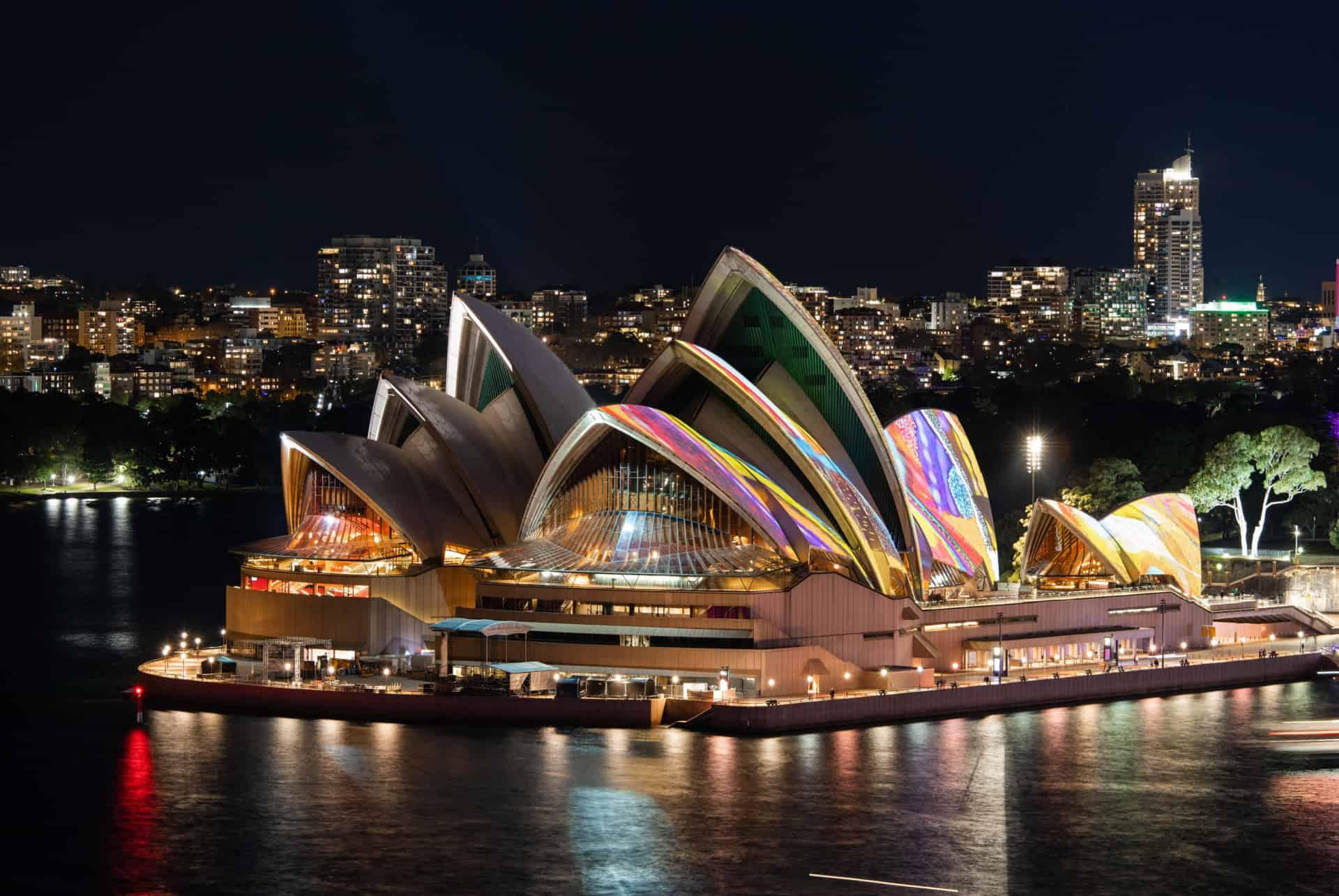 Sydney opera at night