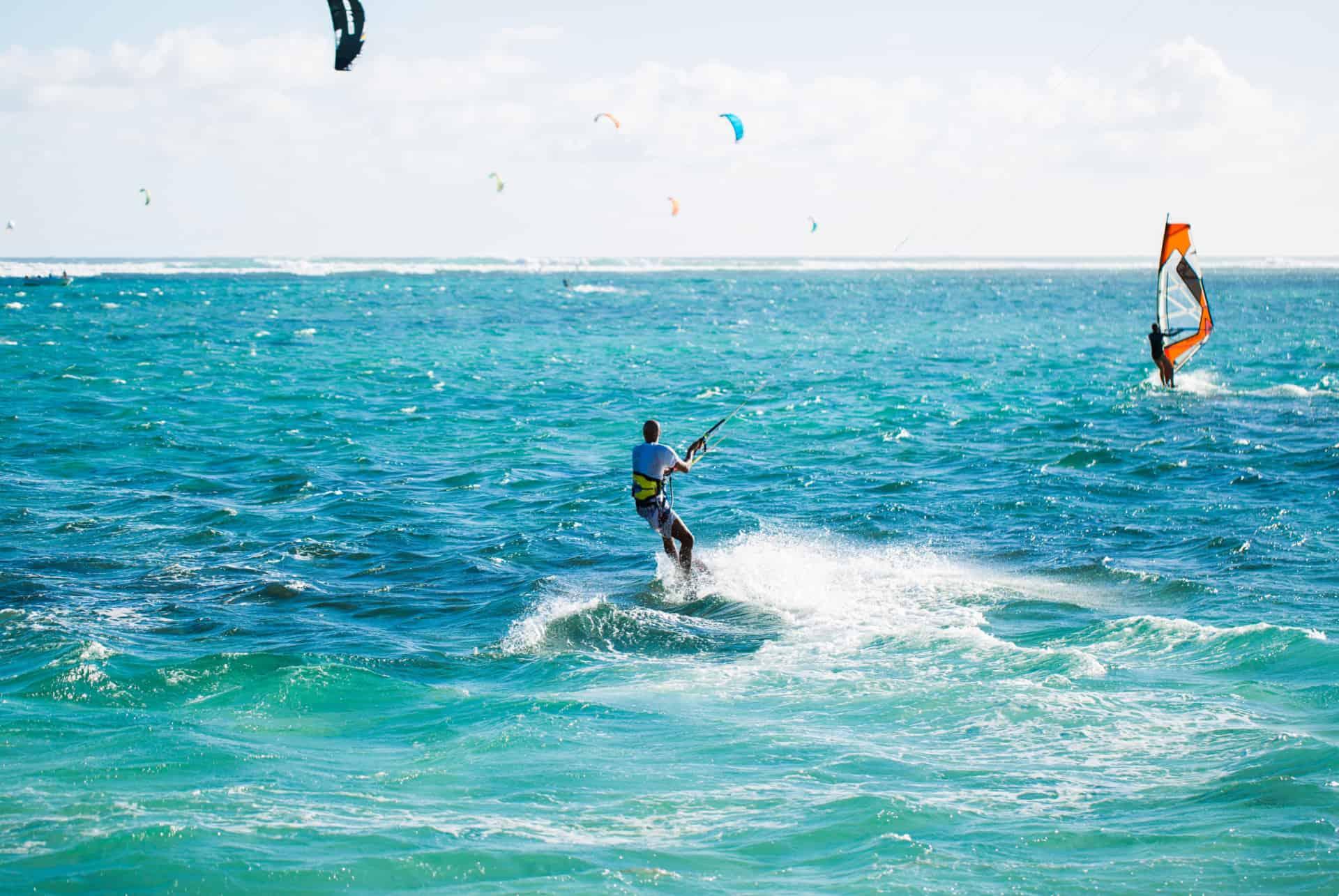 kitesurfing in Mauritius