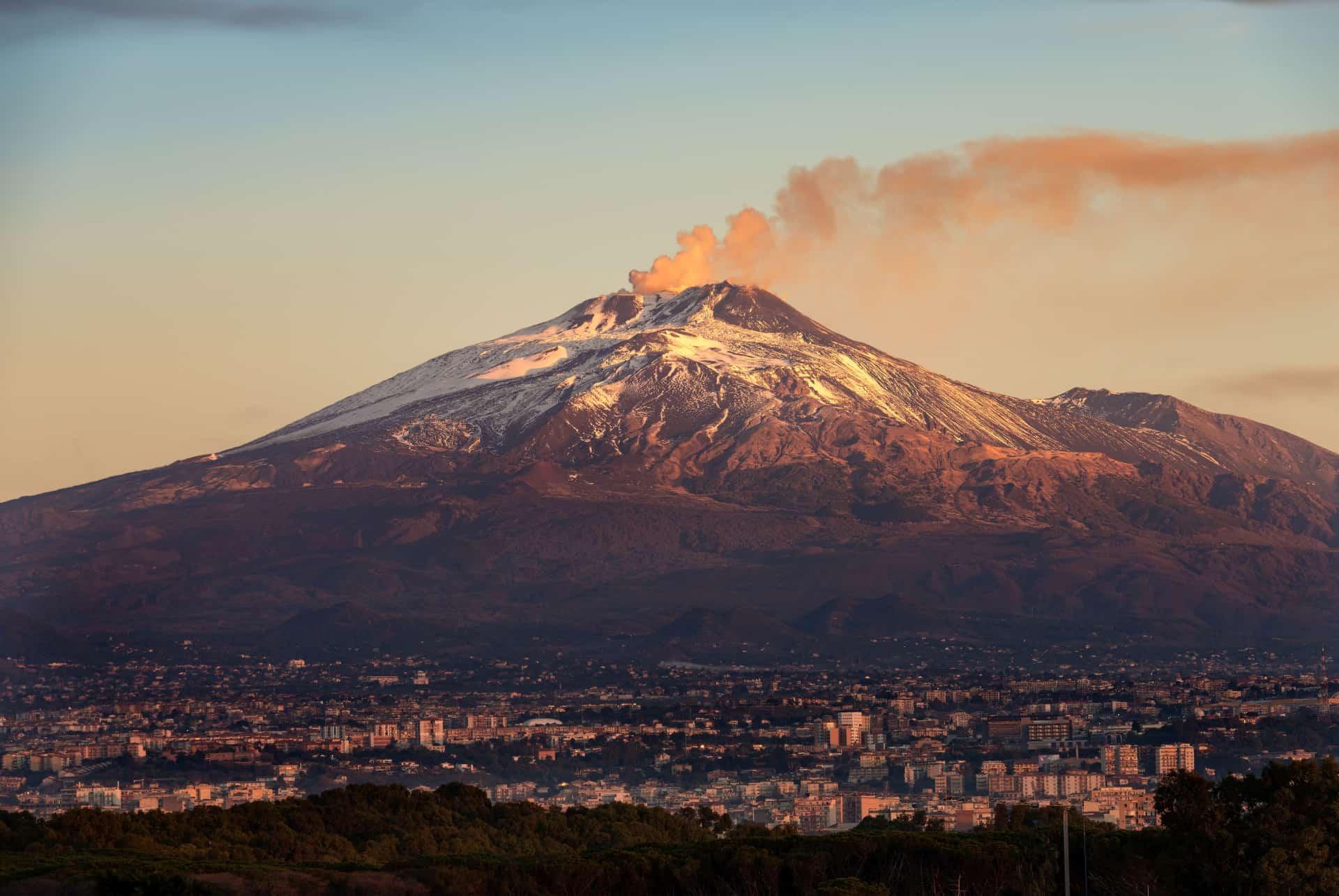 Etna Italy smoking