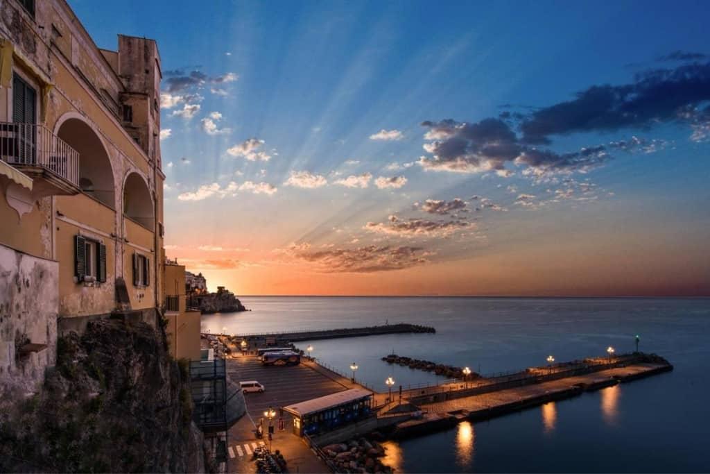 View from Amalfi, staying on Amalfi Coast