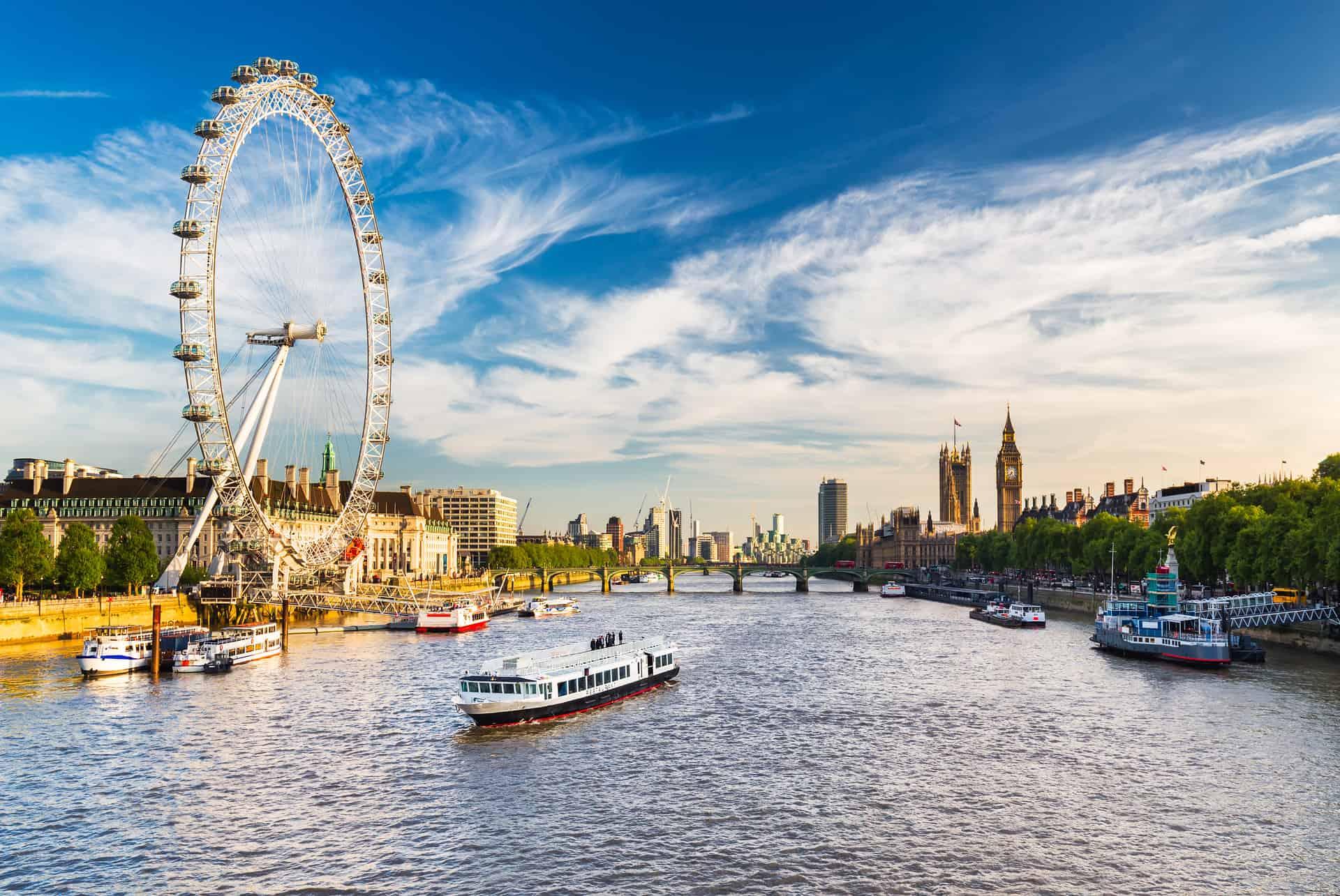 London in April view