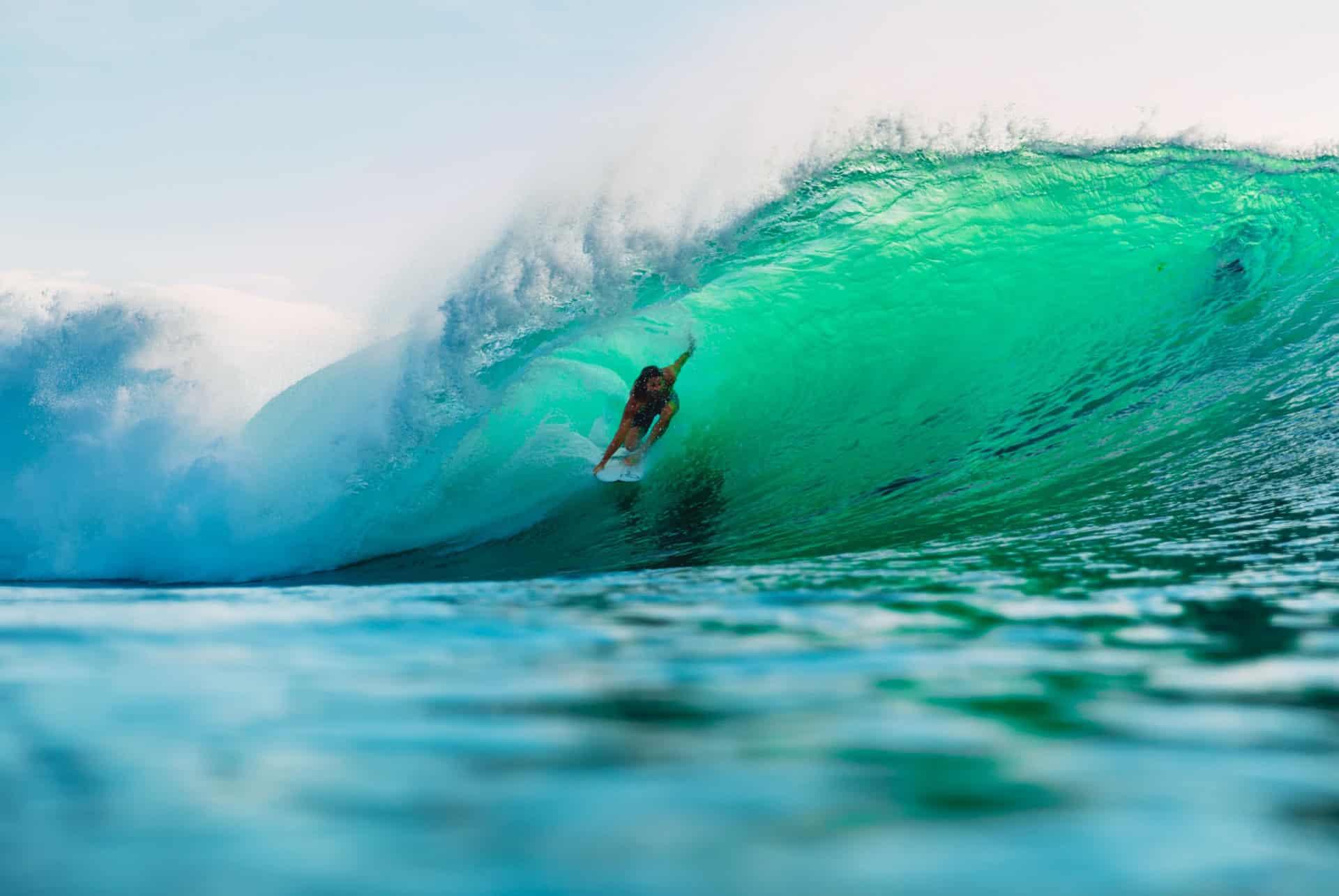 Surfing at Bingin Beach