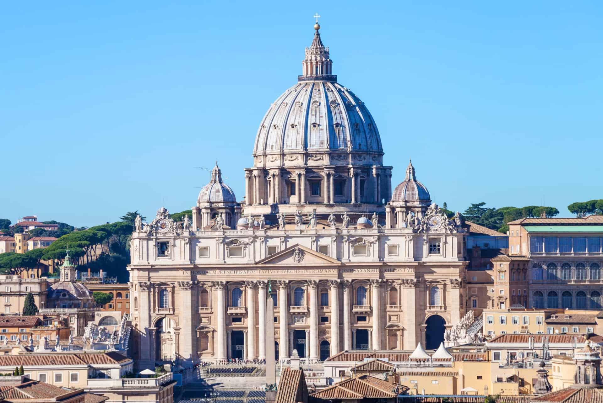 St. Peter's Basilica Rome in March