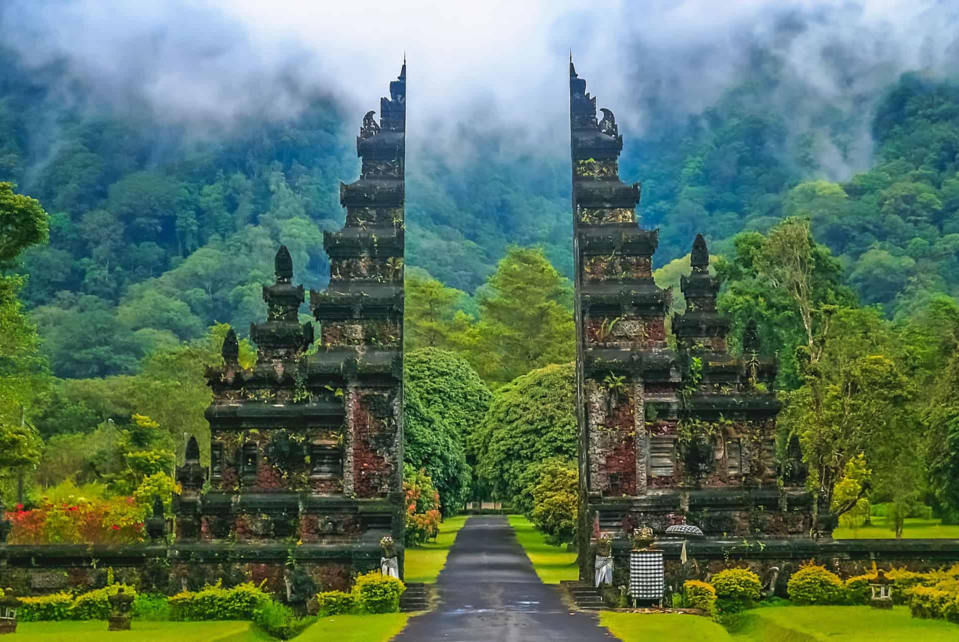 Hindu temple gate in Bali