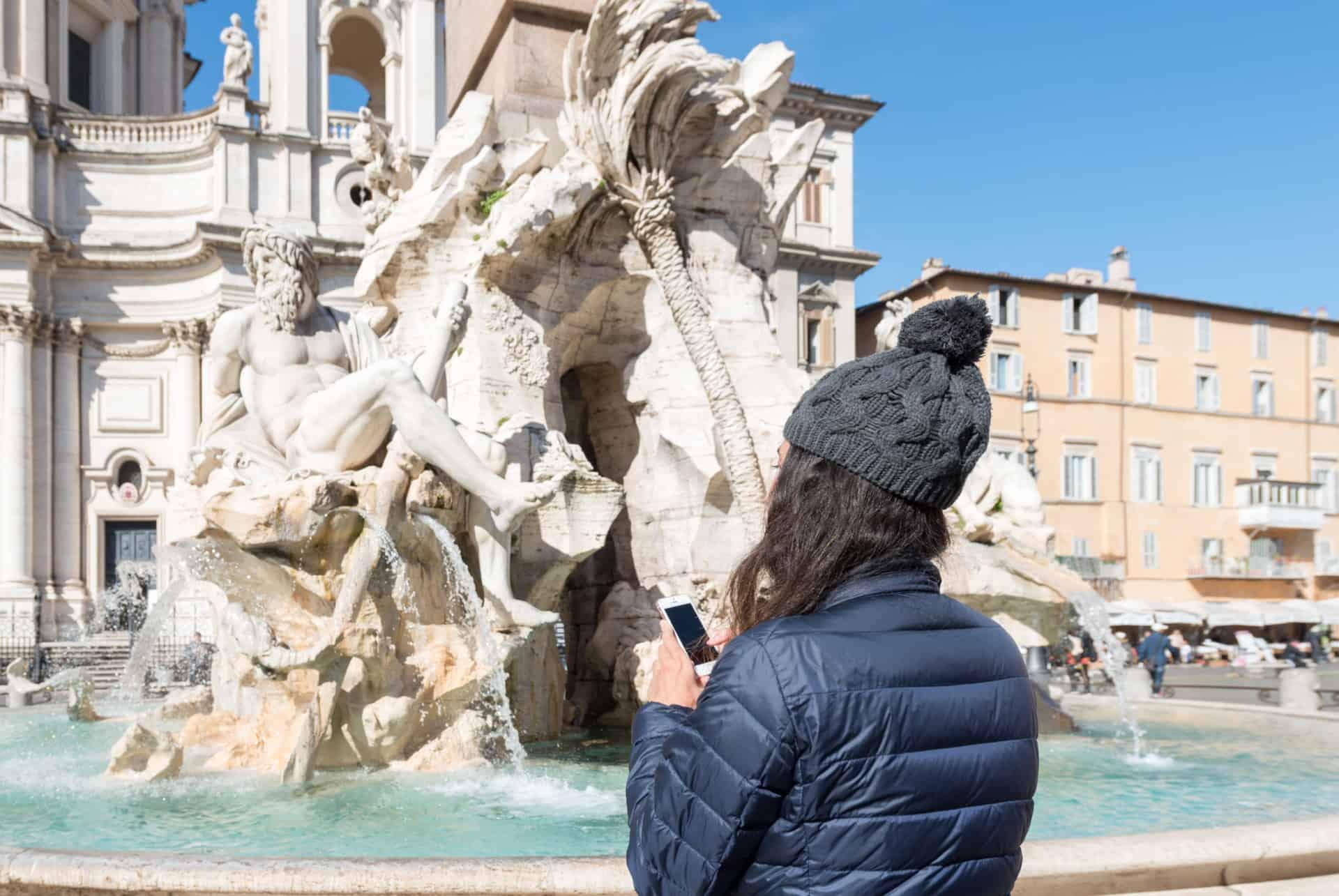 tourism crowd in rome february