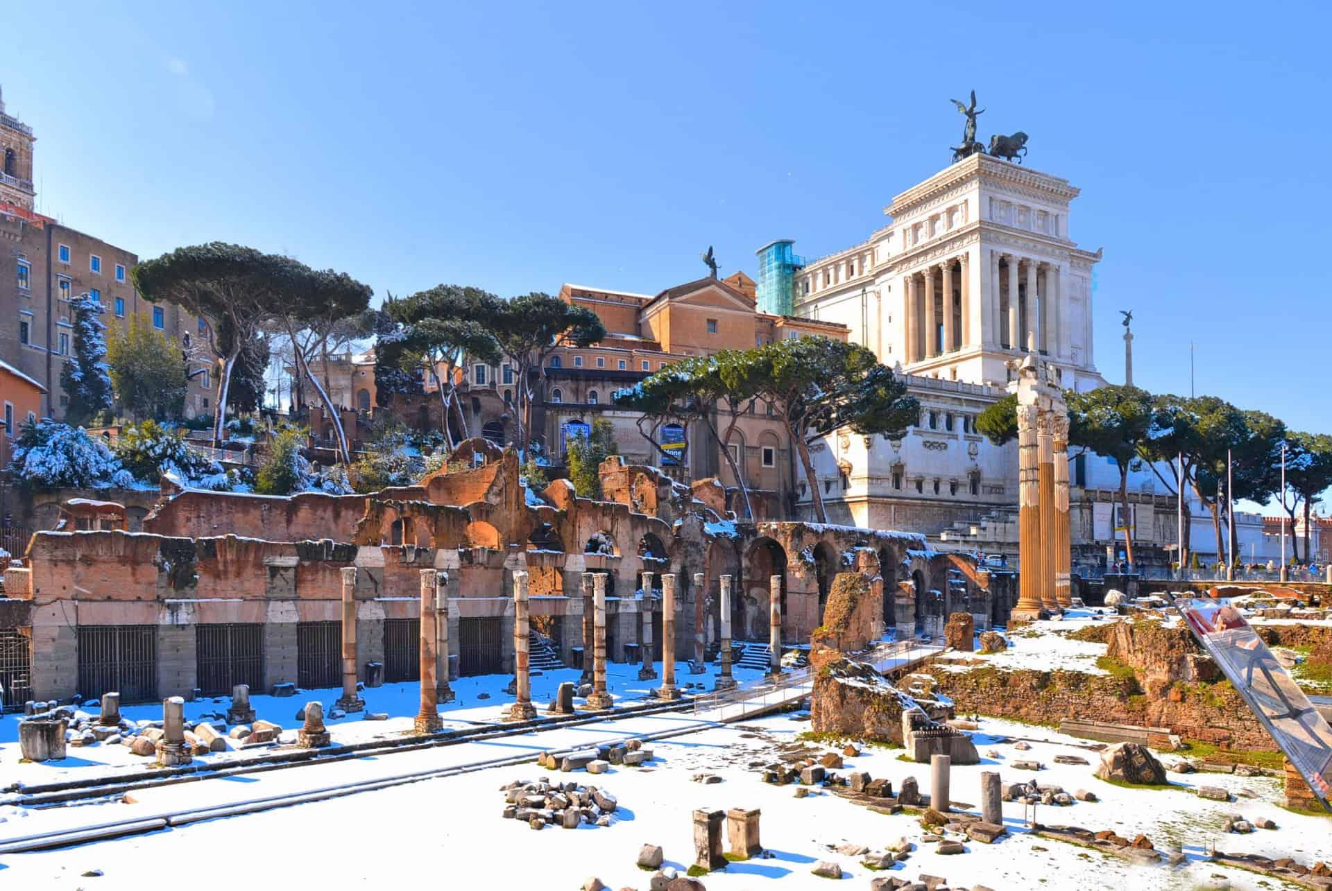 rome february snow