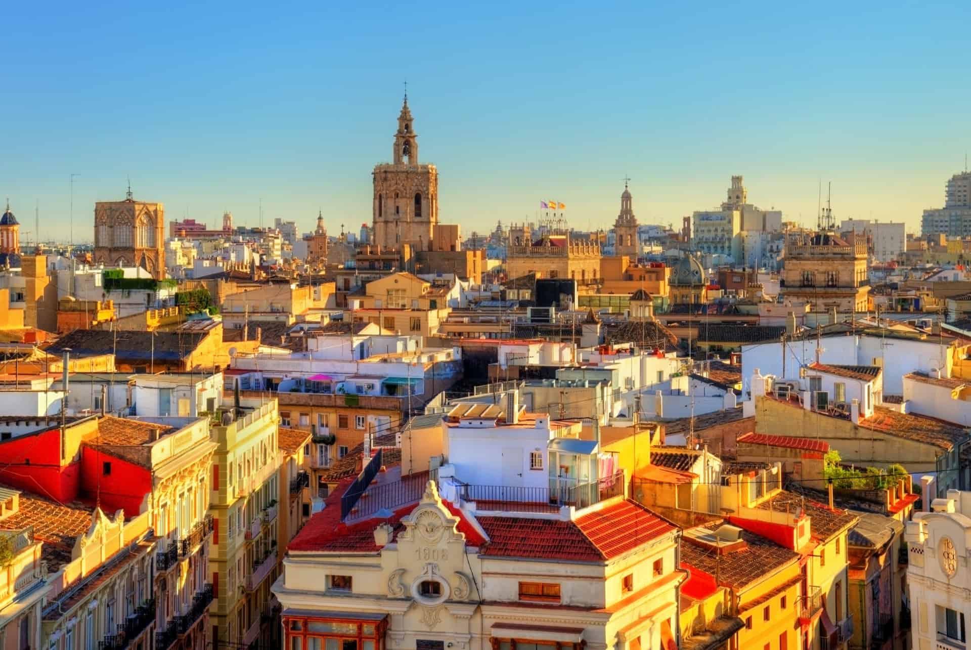aerial view of Valencia, Spain