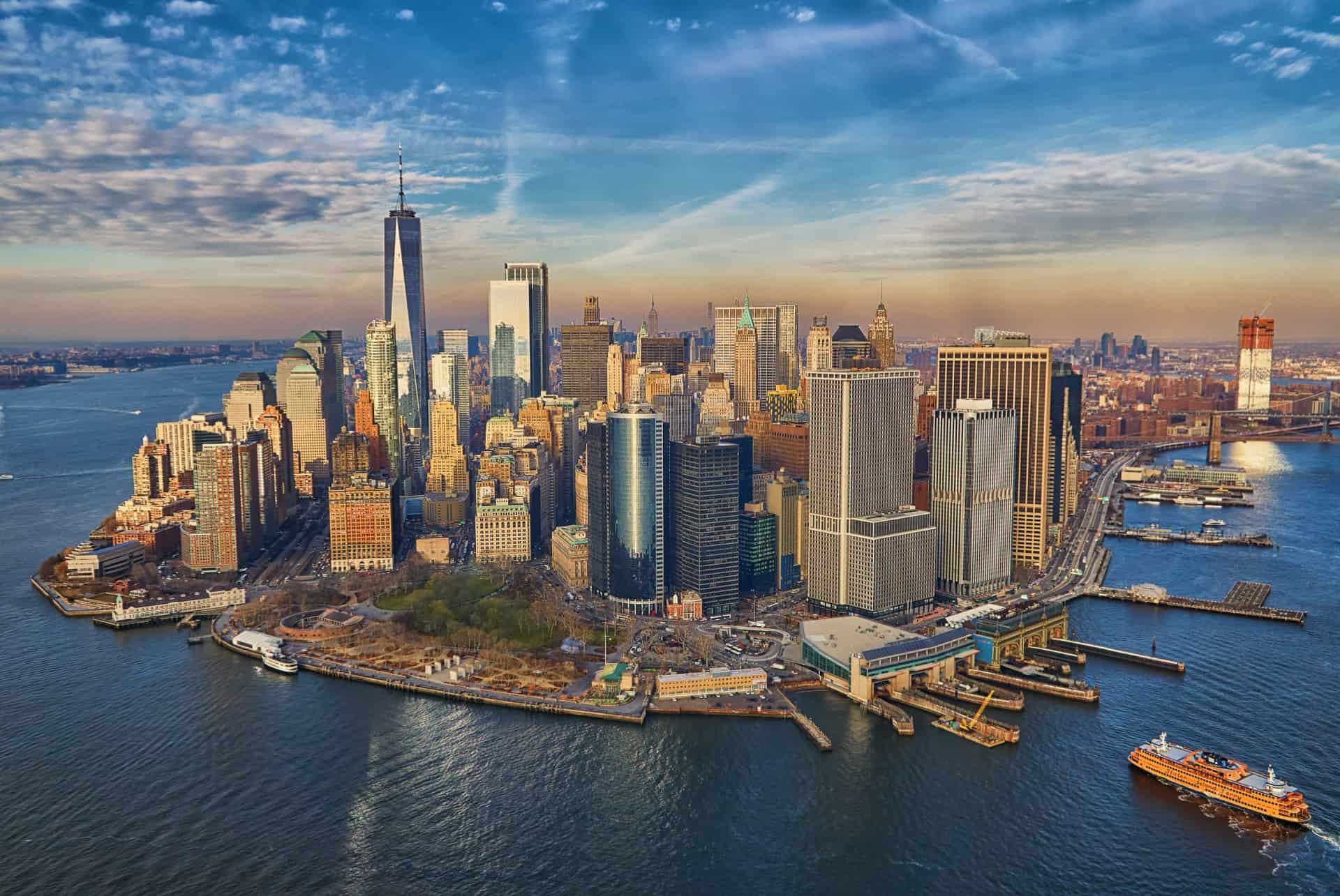 aerial view manhattan