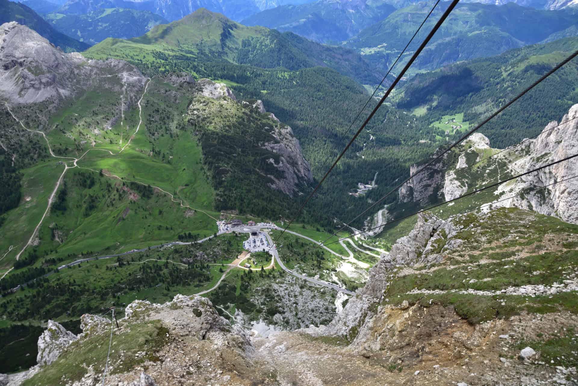 lagazuoi cable car view