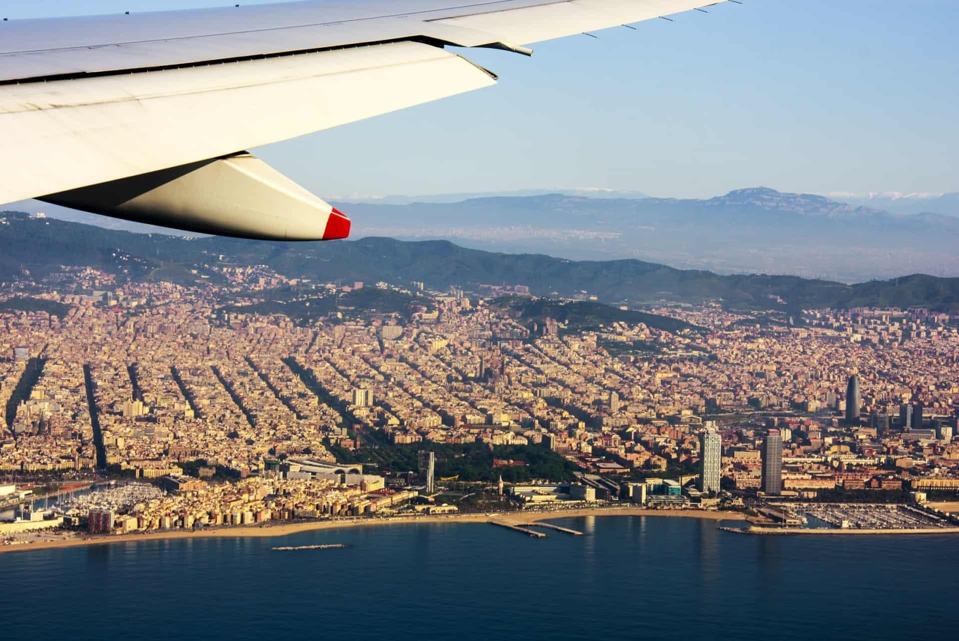 flying to Barcelona by plane