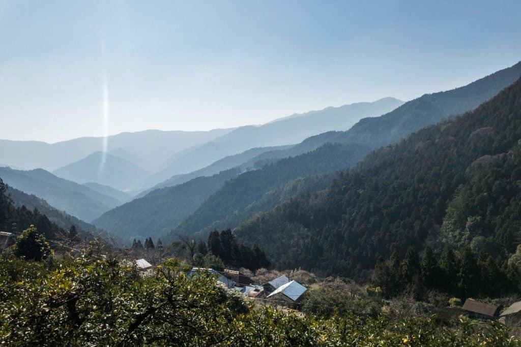 Shikoku, pilgrimage, pilgrim, family, baby, Japan, travel, henro, ohenro, view, mountain, valley