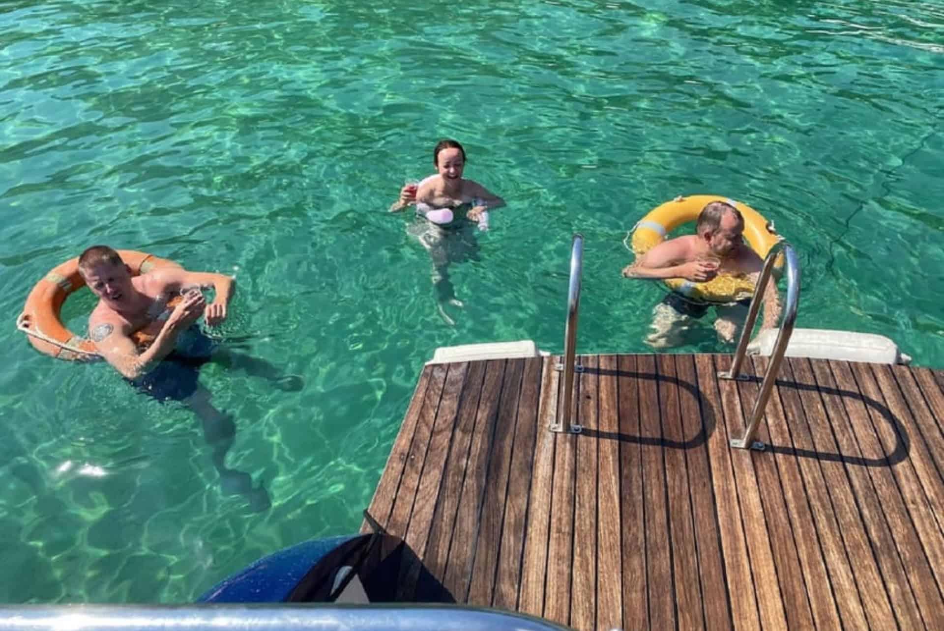 swimming in Agadir marina