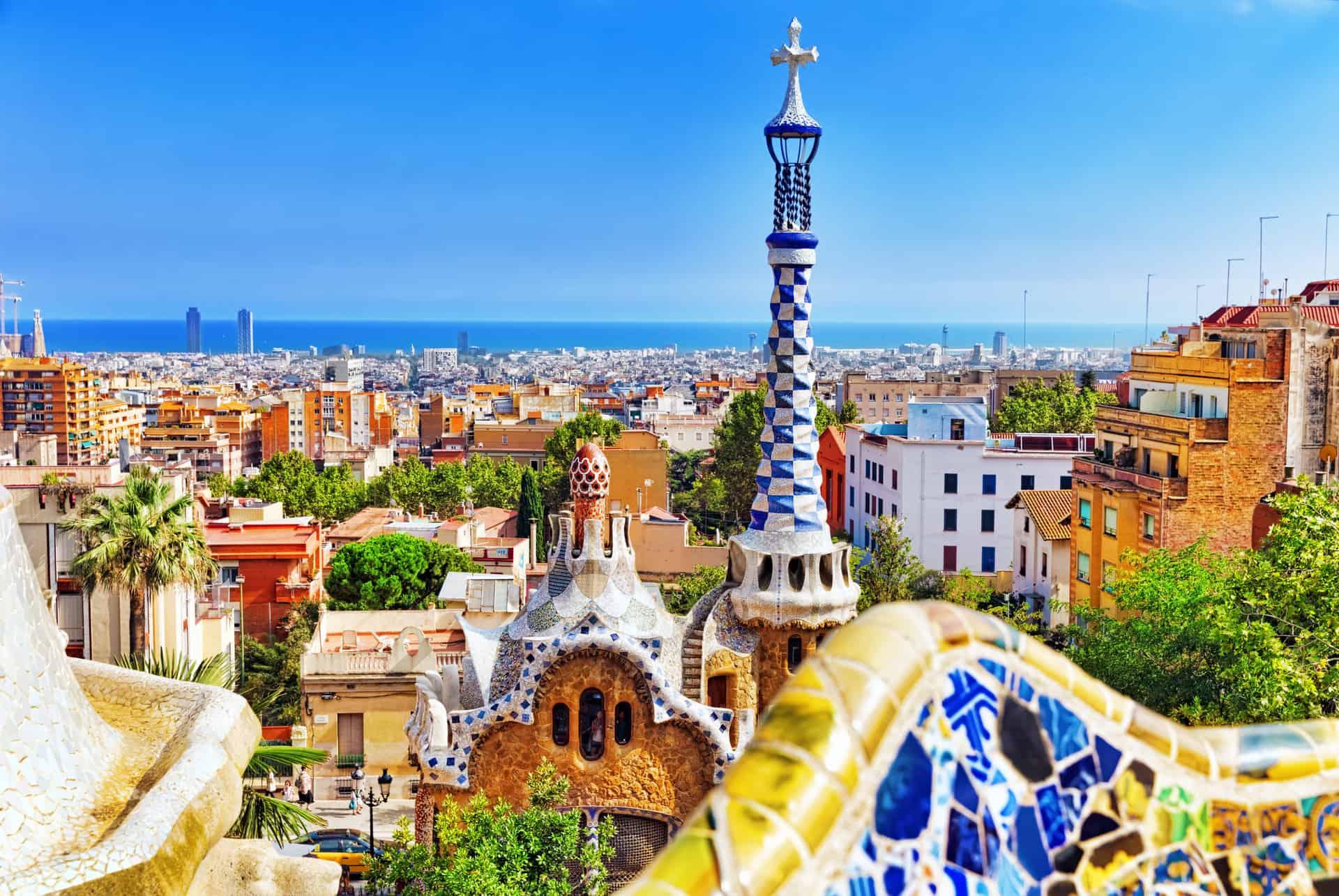 park guell in barcelona in may