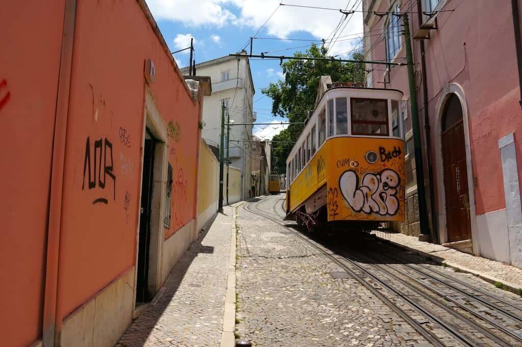 Lisbon, Portugal, trams, elevators, funiculars