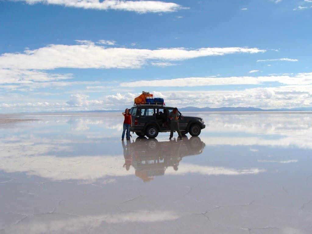 Reflections of the 4X4, Uyuni, Bolivia