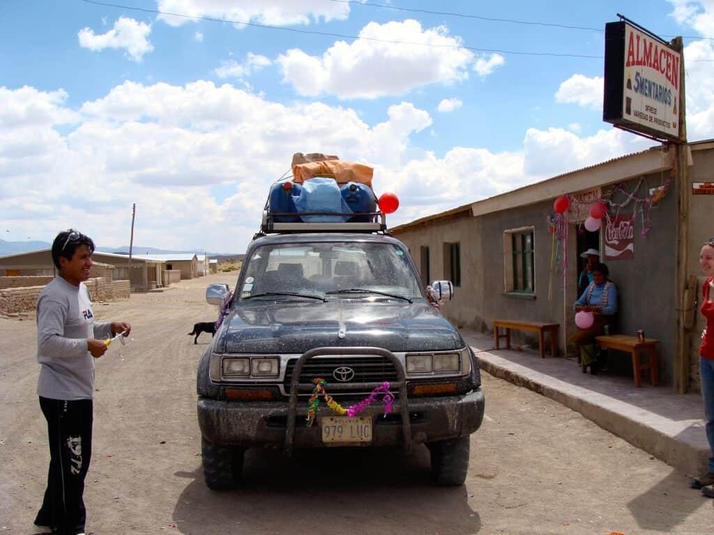 4X4 car, Salar de Uyuni, Carnival, Bolivia
