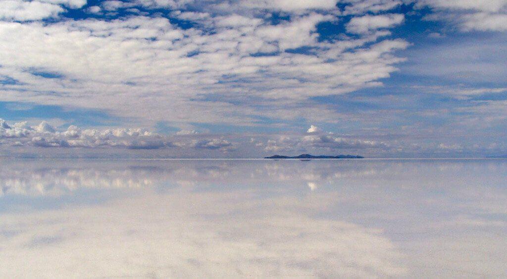 Uyuni underwater, sky reflection, salt desert, Bolivia