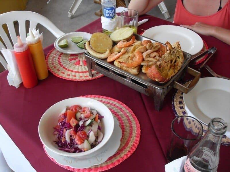Seafood grill in the Galapagos