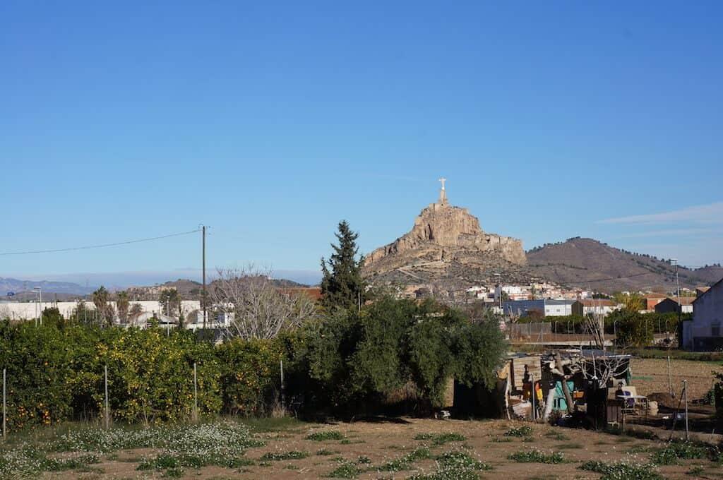 Spain, winter, sun, Monteagudo, Murcia, Christ