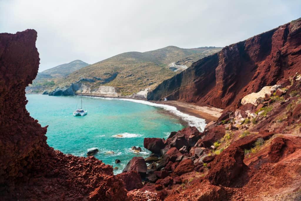 red beach santorini
