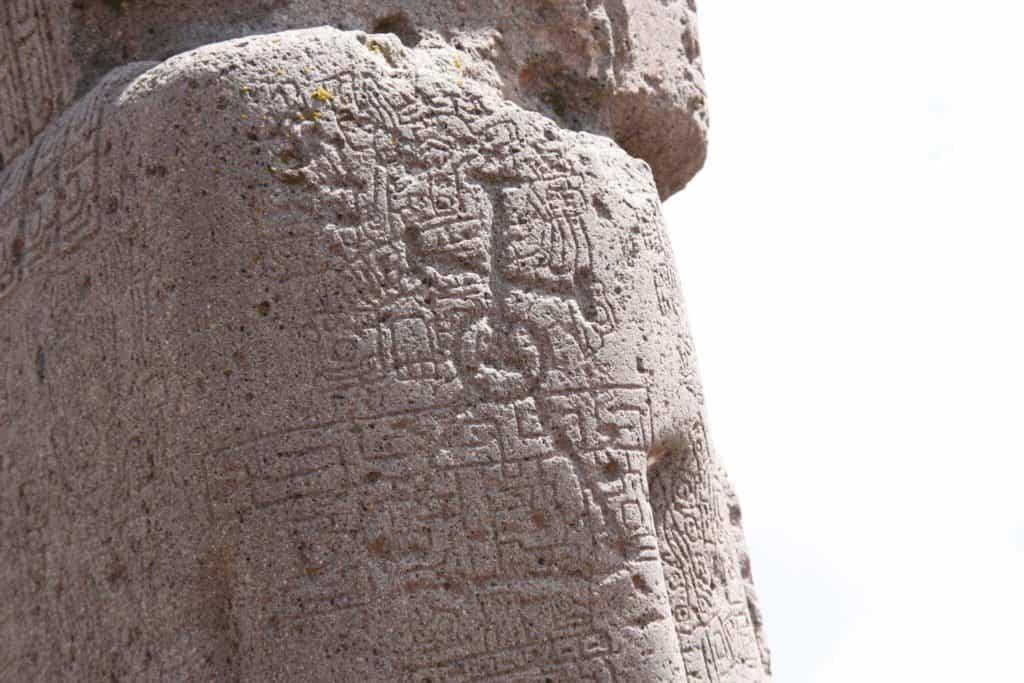 Tiwanaku, stele, Spaniards, conquistadors, Bolivia