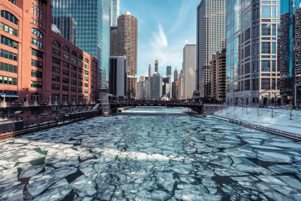frozen river