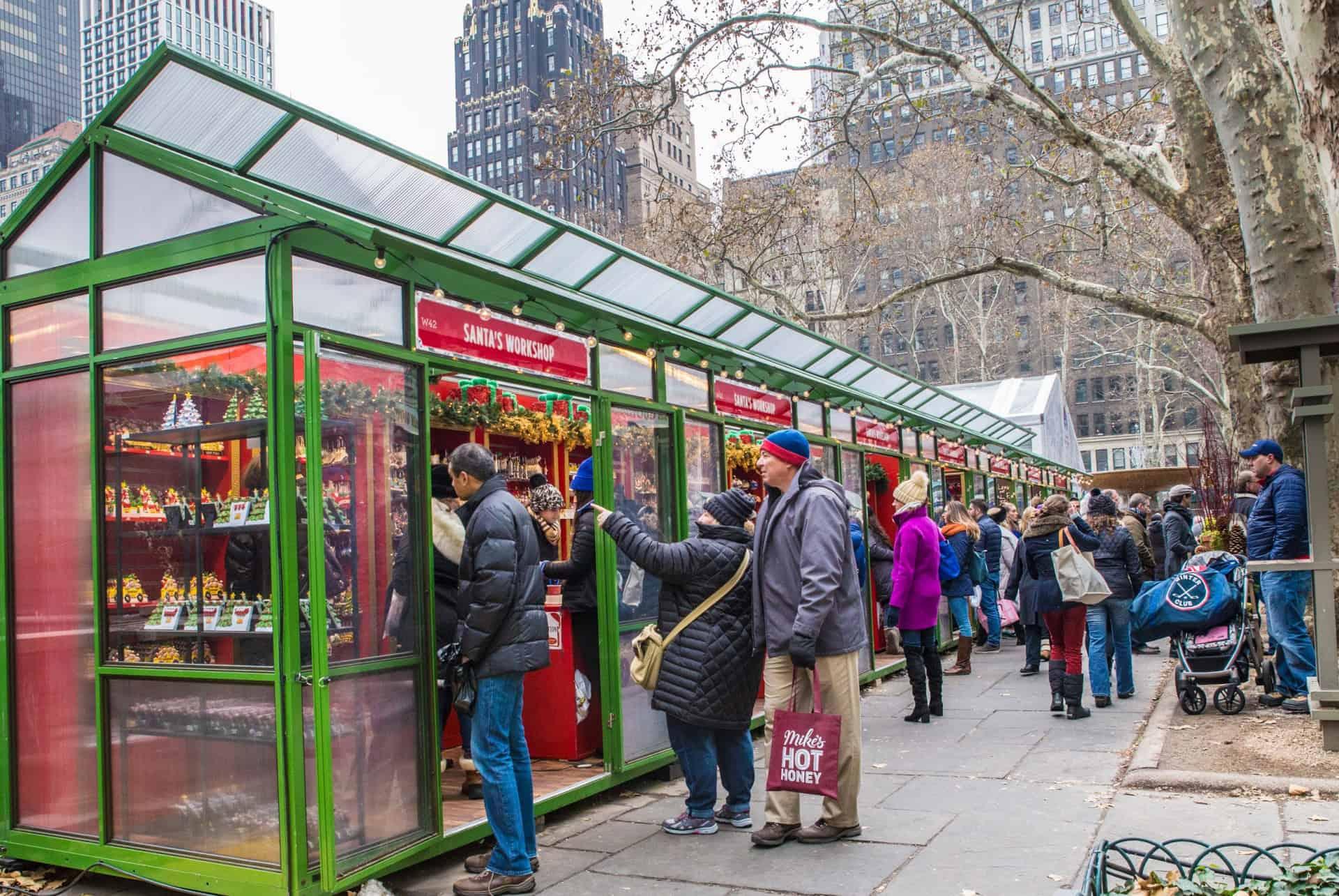 bryant park christmas market new york