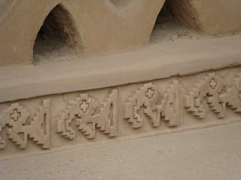 Pelicans in relief on a wall of Chan Chan