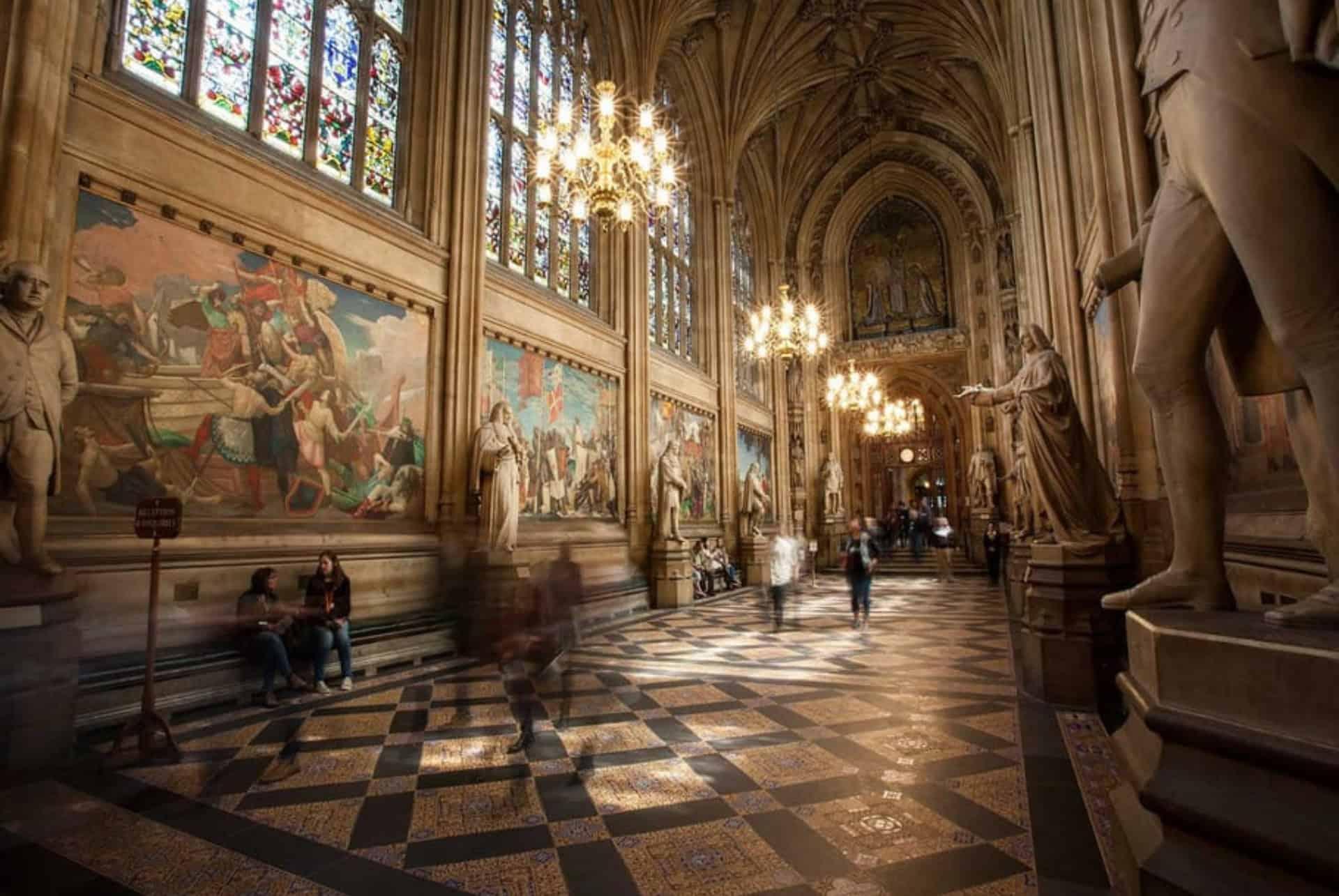 the corridors of parliament in london