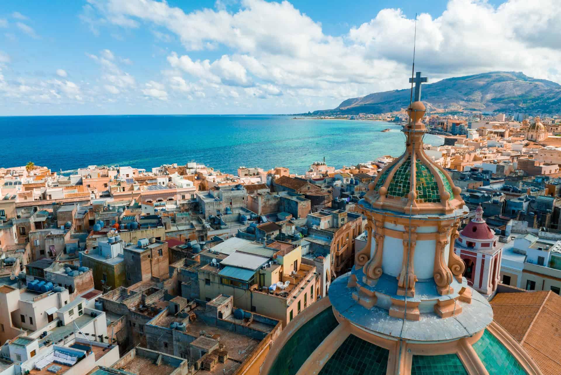 View of the sea from Trapani