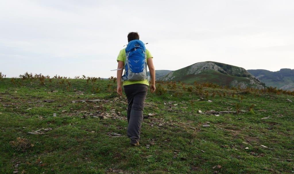 In the Sicilian mountains with the backpack
