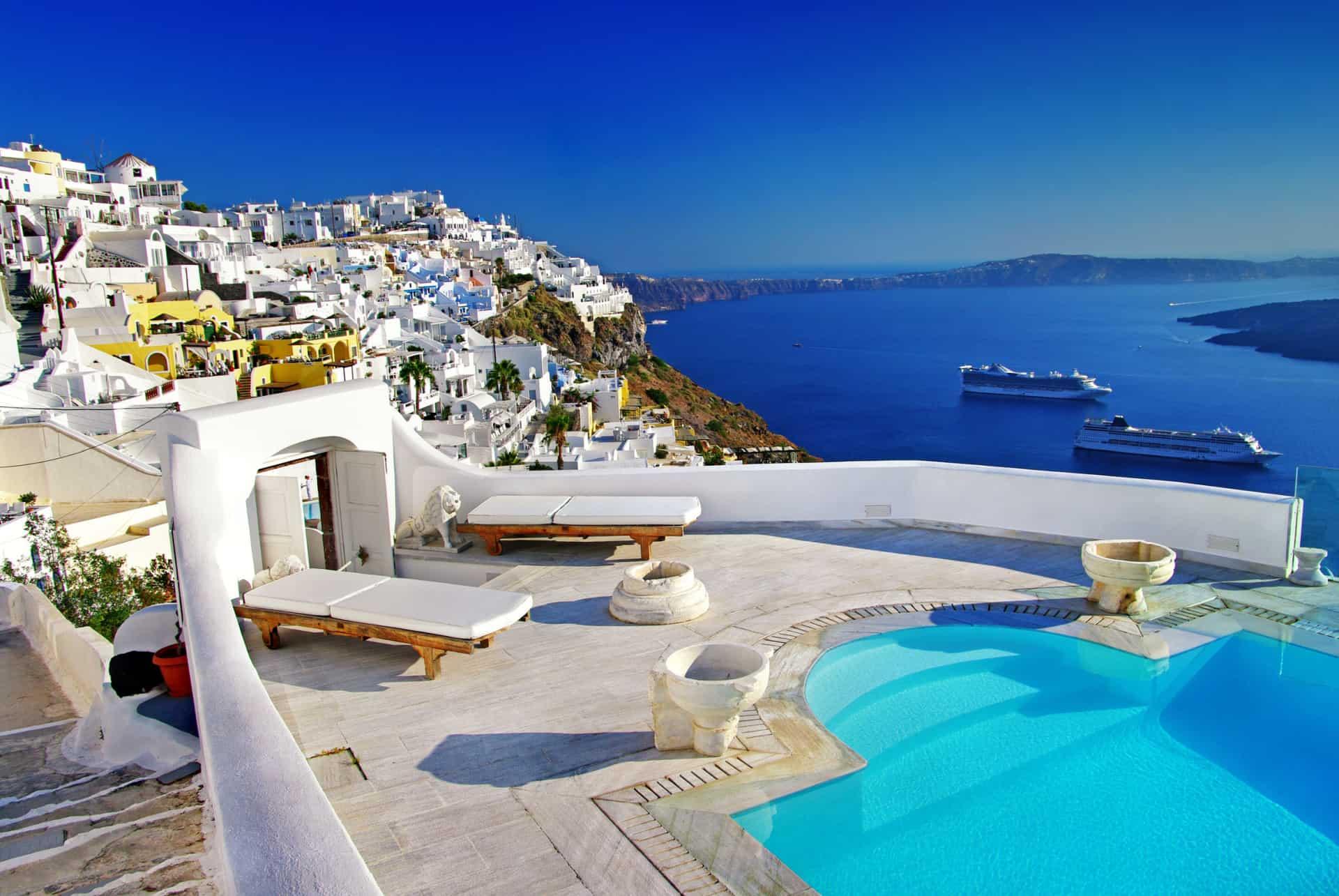 Santorini town