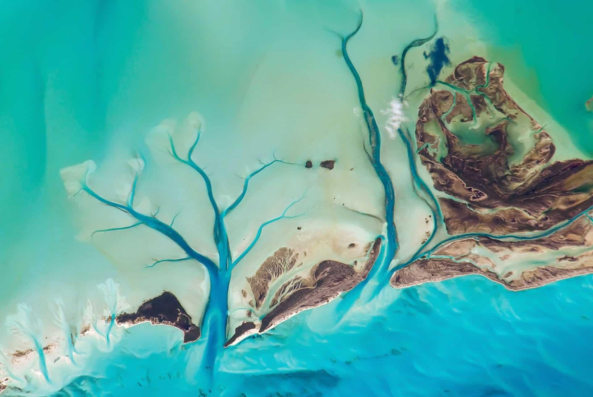 aerial view of the Bahamas