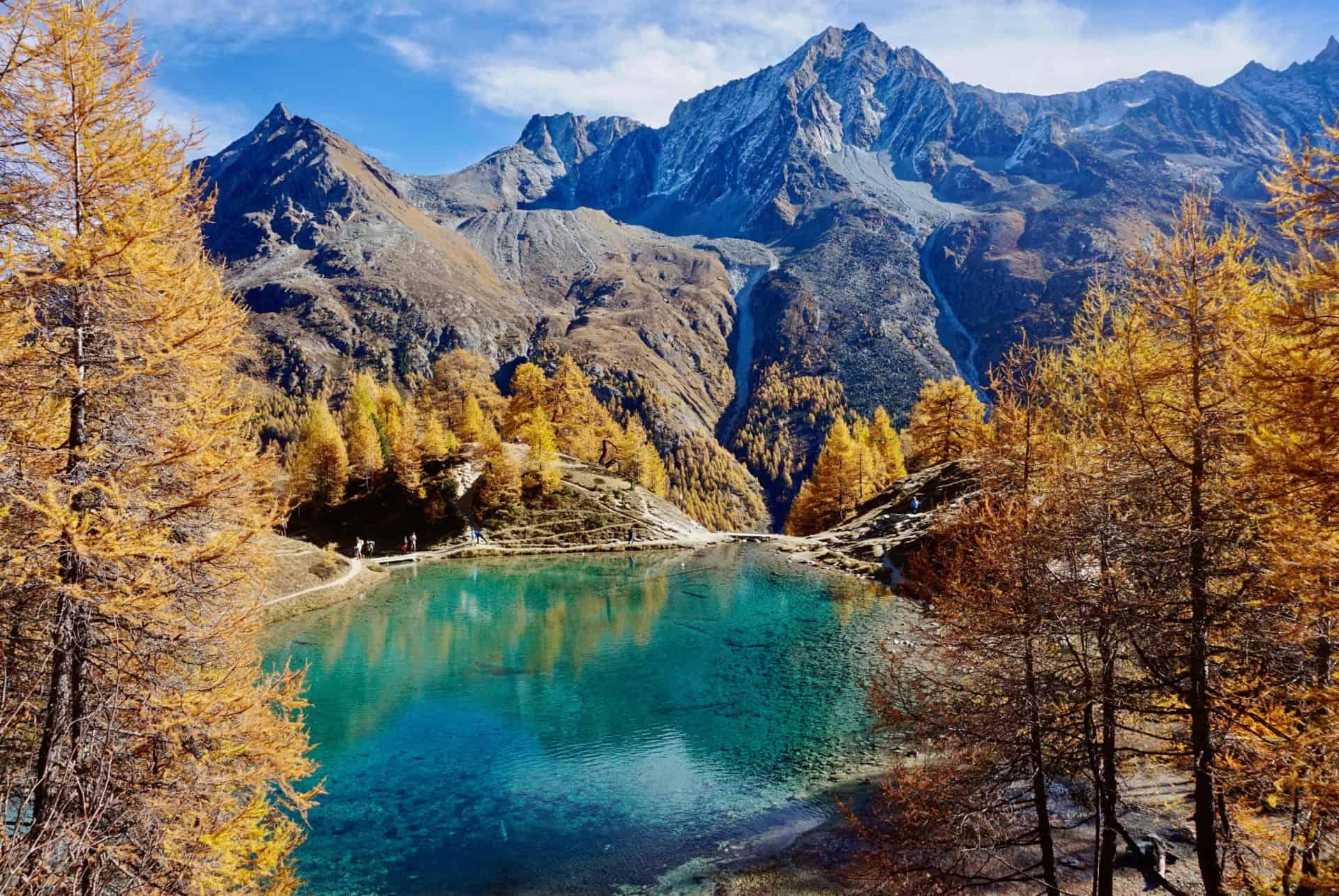 Blue Lake Arolla - Most Beautiful Lakes in Switzerland